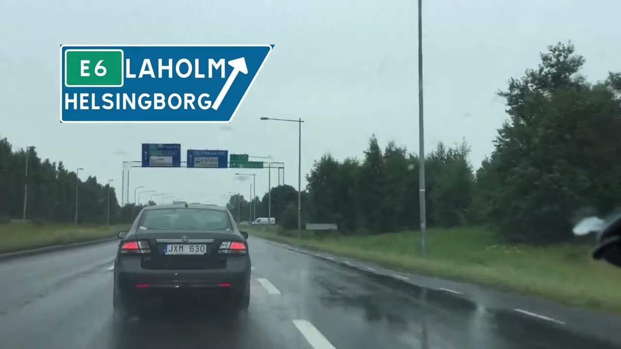 E6 Halmstad - Laholm, Swedish Highway.