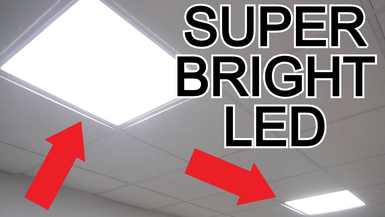How to install LED Drop Ceiling square lights 2X2 Brightens up your room!