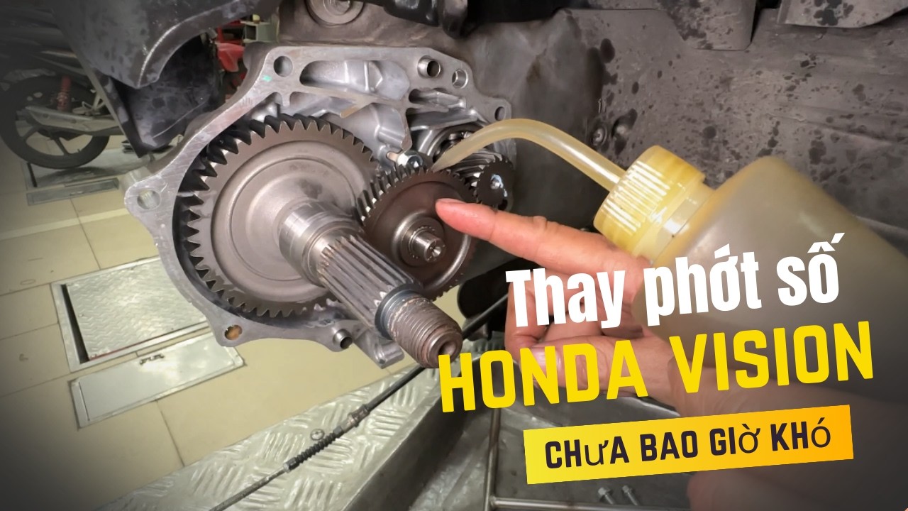 Thợ mới có dám thử thay phớt hộp số Honda Vision ??? #tuisuahonda #hondavision #kythuatsuachuaxemay