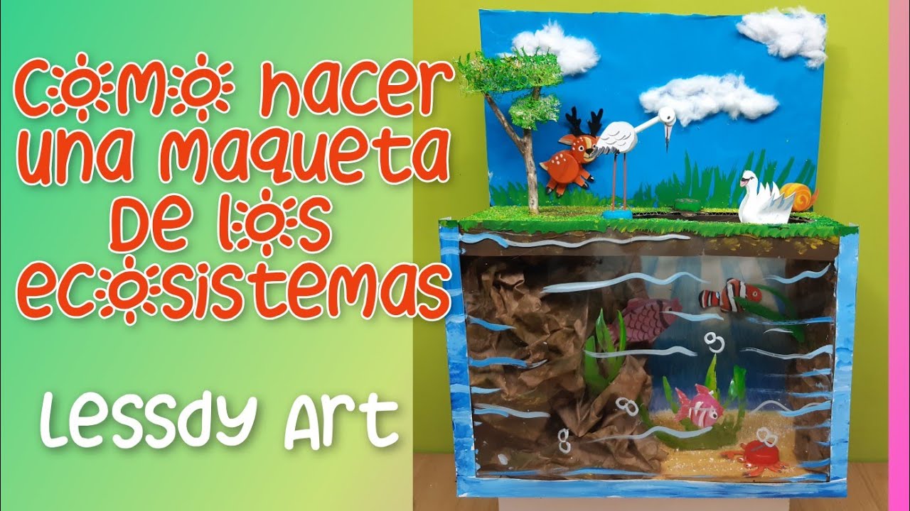 COMO HACER UNA MAQUETA DE LOS ECOSISTEMAS acuático y terrestre