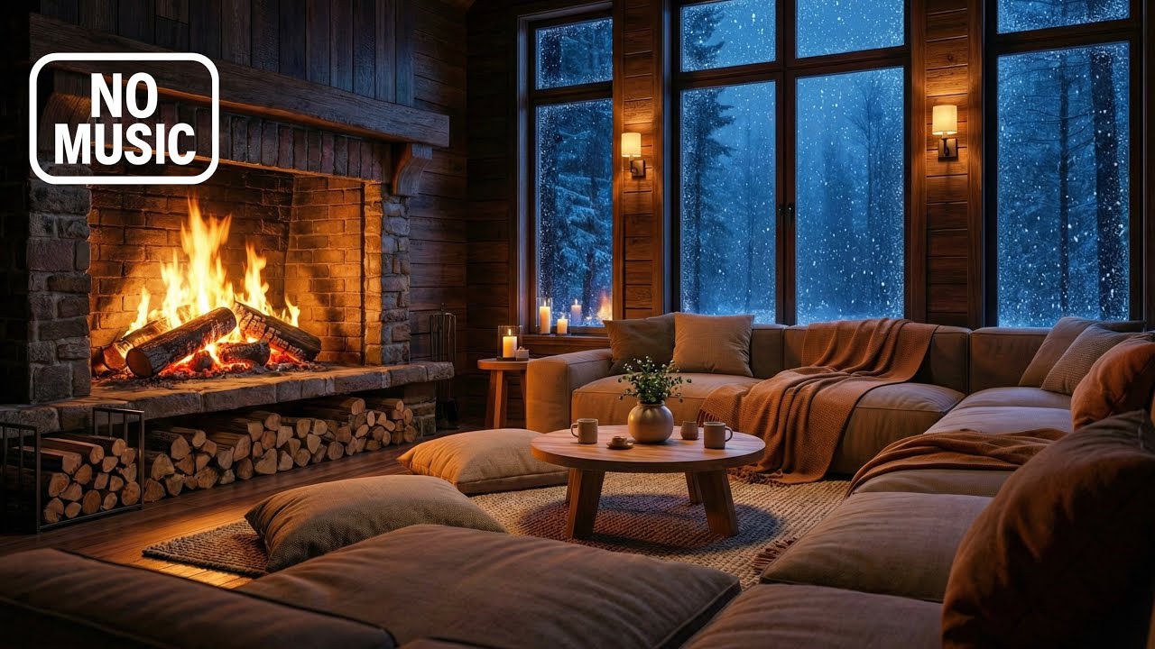 3 Hours Cozy Fireplace ASMR (No Music) | Sleep Sounds | Relaxing Ambience
