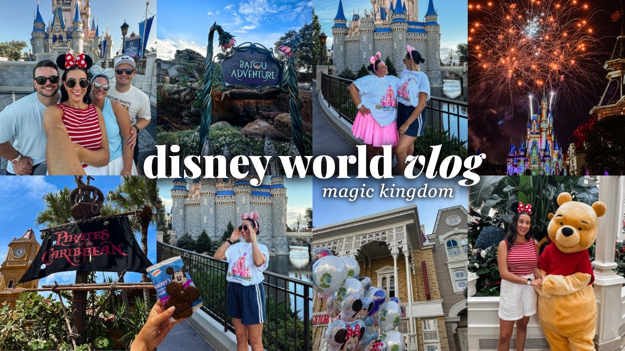 DISNEY WORLD VLOG! Magic Kingdom, Crystal Palace, Tiana's, Pirates, fireworks, snacks, magic & more!