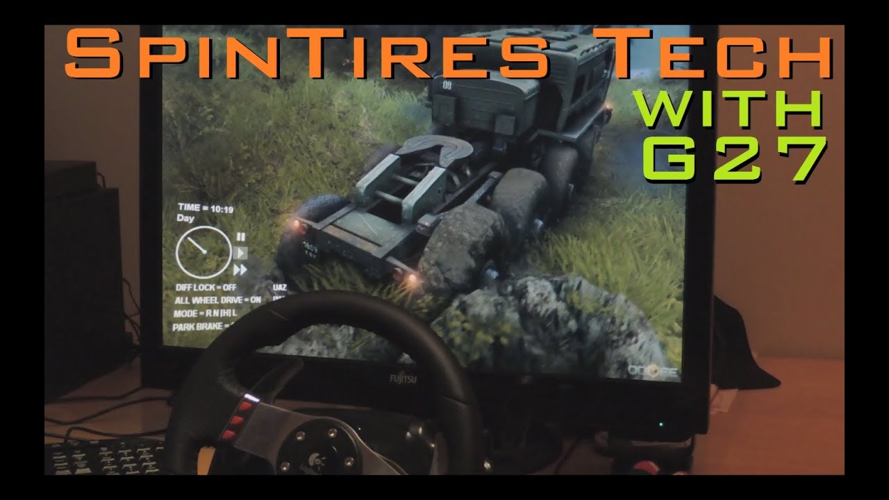 Spin Tires new Truck [MAZ] with G27 Steering Wheel (1080p, 2013) offroad gameplay demonstration
