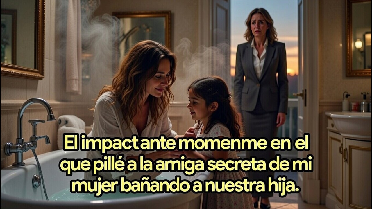 El impactante momento en el que pillé a la amiga secreta de mi mujer bañando a nuestra hija.