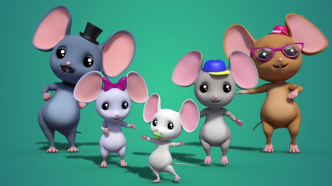 topo Dito Famiglia | canzoni per bambini | 3D Nursery Rhymes | Children Rhymes | Mouse Finger Family