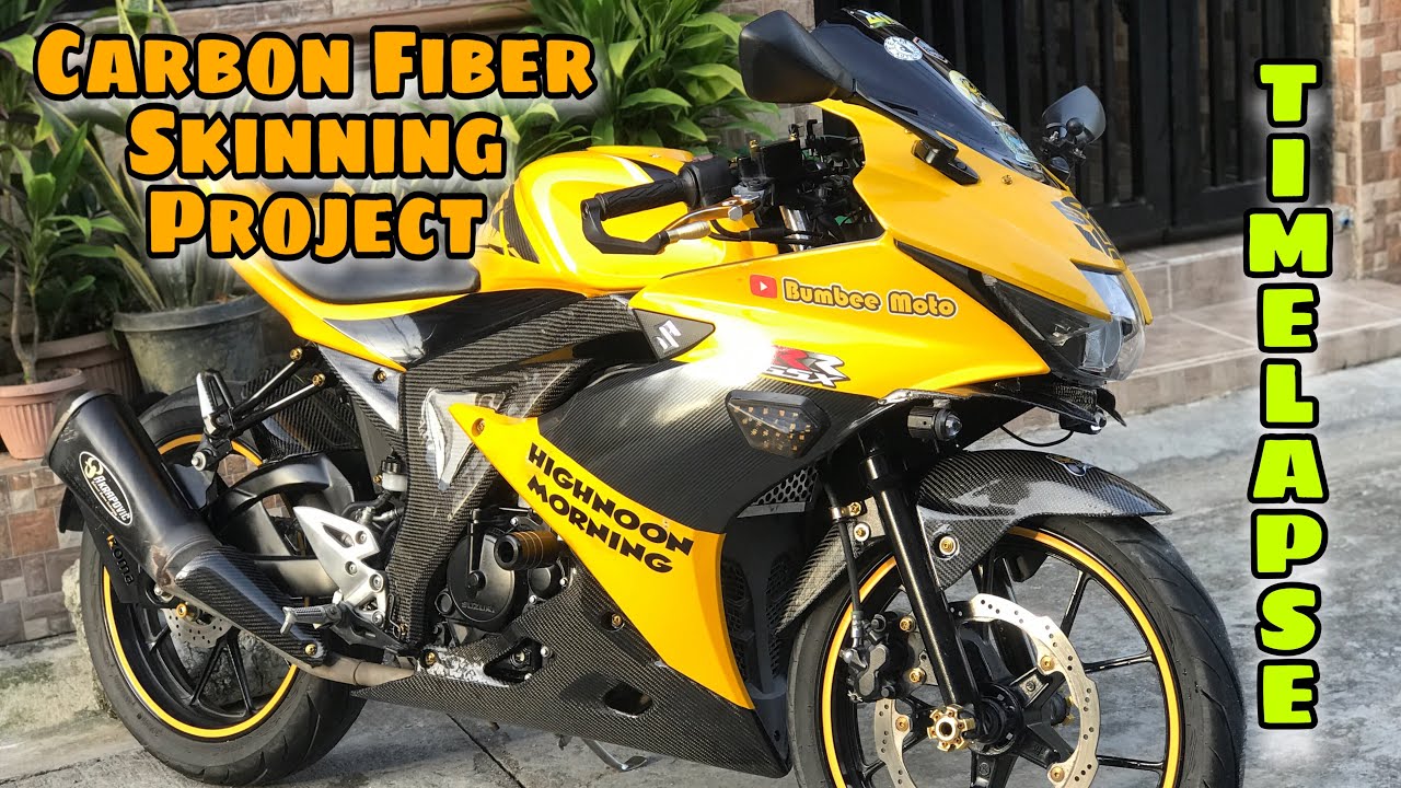 Carbon Fiber Skinning Project Timelapse | Suzuki GSX R150