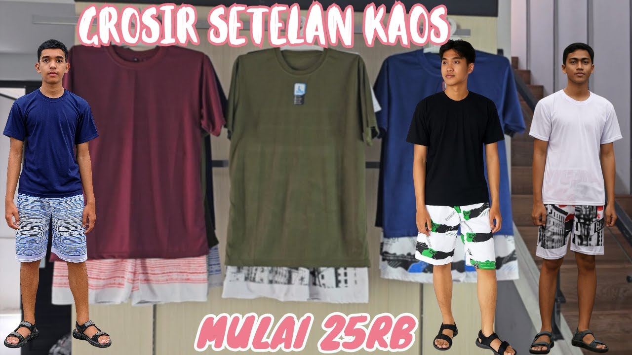 Supplier Setelan Kaos dan Kolor Termurah - Harga Mulai 25rb | Elfare
