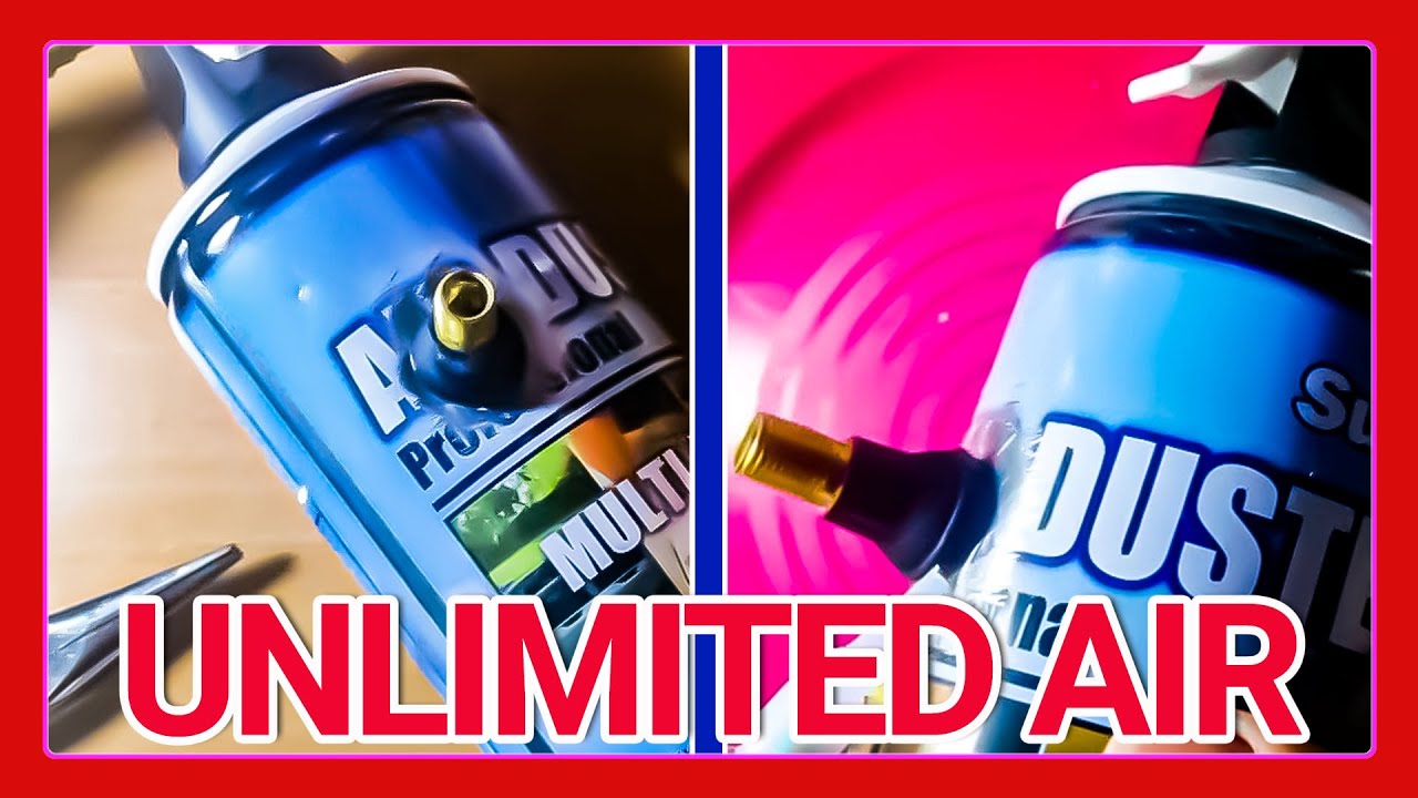 how to make cheap refillable compressed air duster | air duster hack unlimited