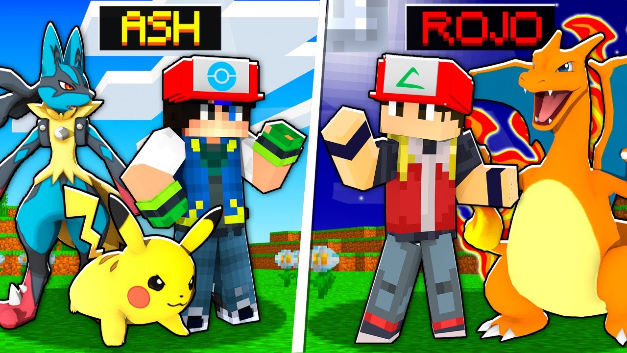 ASH KETCHUM vs ROJO en Minecraft PIXELMON!
