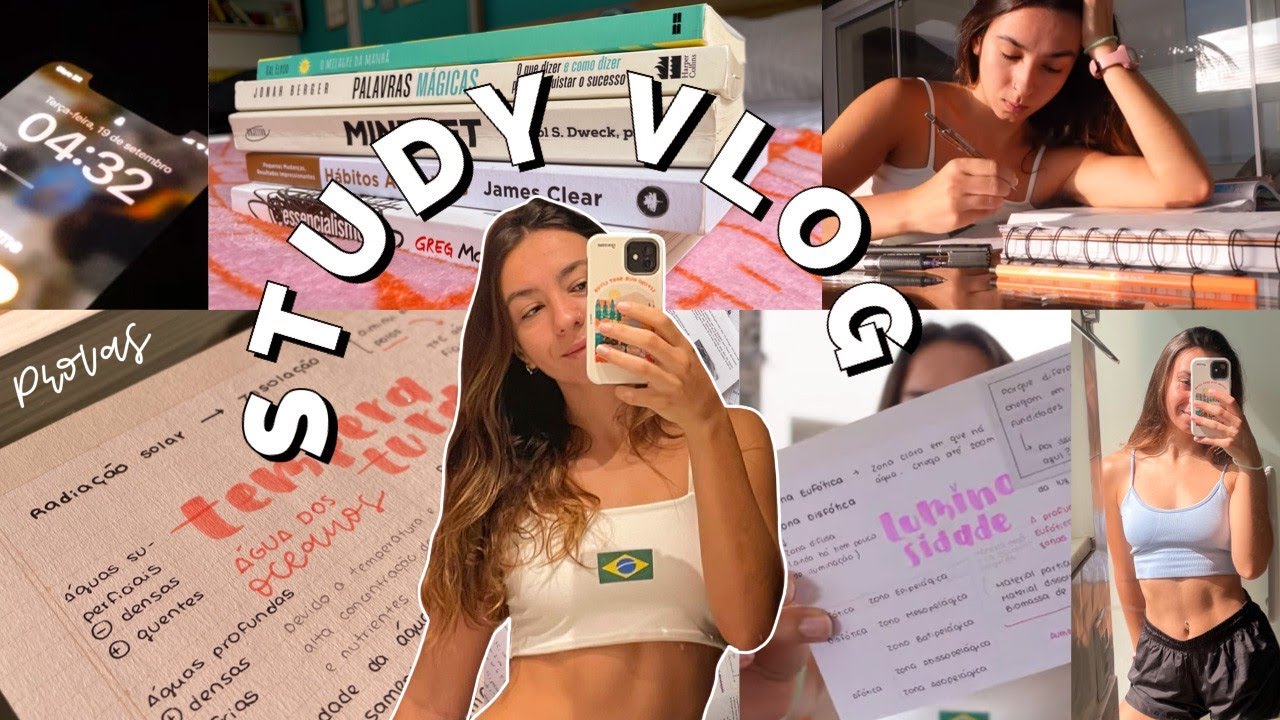 STUDY VLOG sobre COMO ESTUDAR para PROVAS da faculdade (acordando às 4:30 da manhã)
