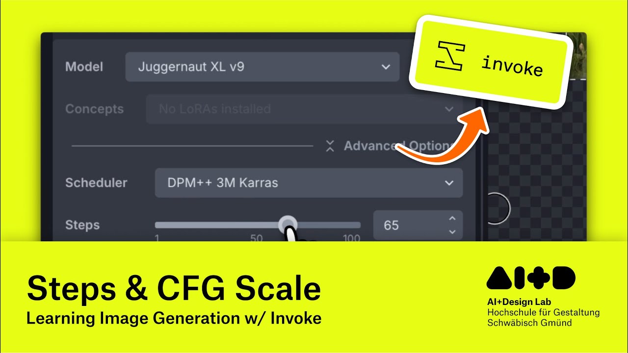 Steps and CFG Scale &ndash; AI+D Lab Invoke AI Tutorial