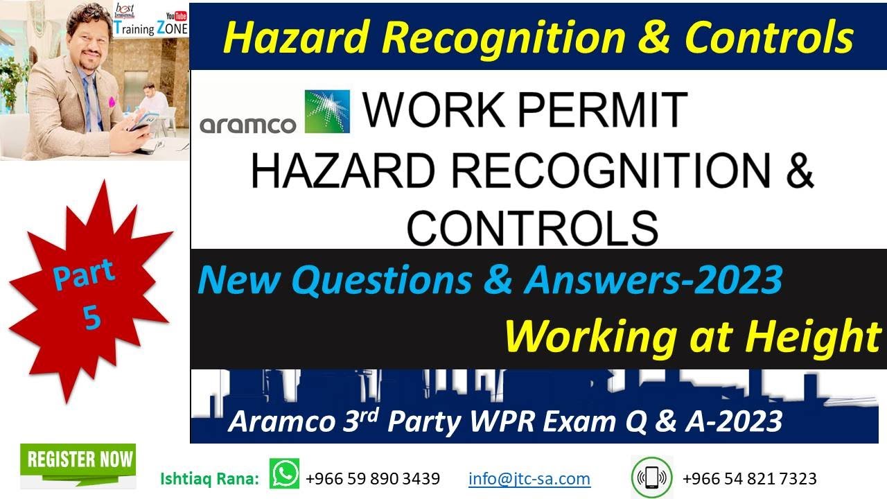 Saudi Aramco Work Permit Receiver WPR Training (Working at Height Questions & Answers 2023 (Part 5)