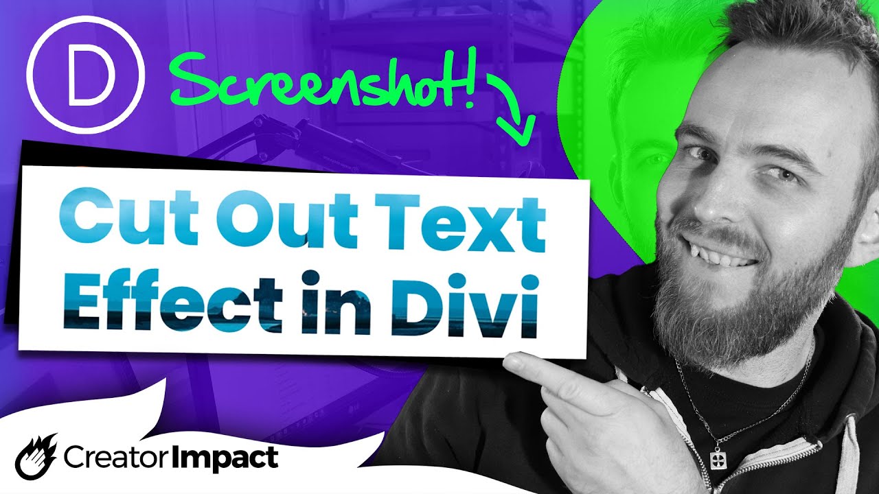 Create a Cut Out Text Effect using the Divi Theme (for WordPress)