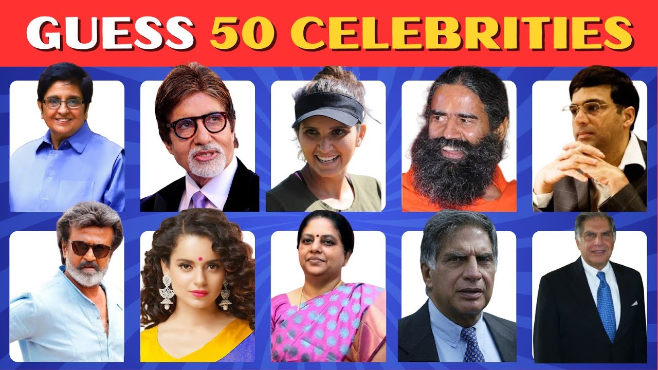 Guess the 50 Indian Celebrities in just 3 Seconds | Guess The Celebrity Quiz #celebrityquiz  