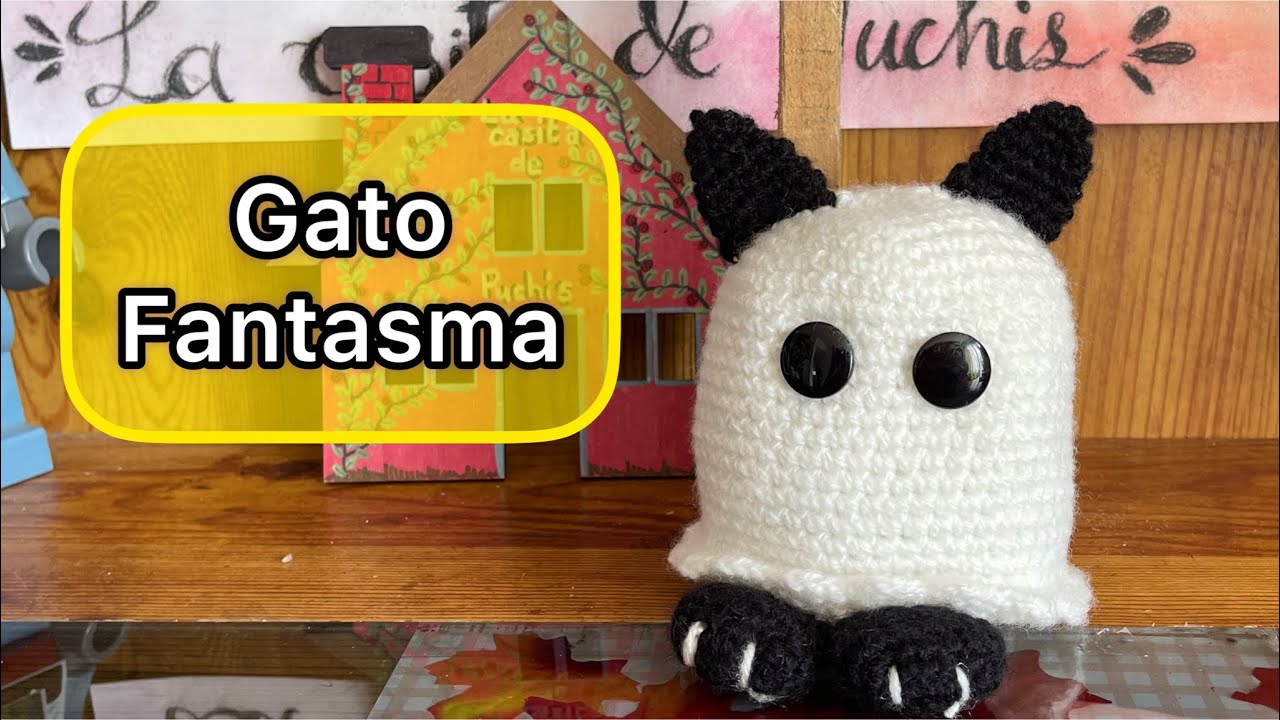 Como tejer GATO FANTASMA Amigurumi paso a paso tutorial crochet