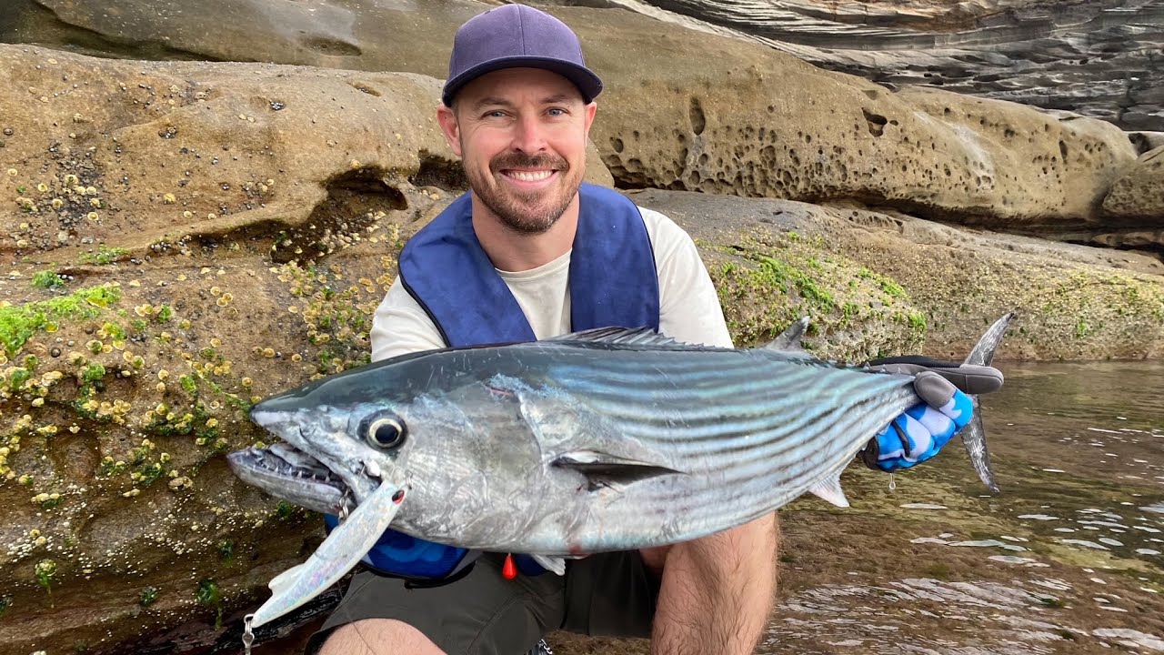 Bonito, kingfish and mack tuna with hardbody lures land based Sydney Australia - Bugsy Fishing Ep4