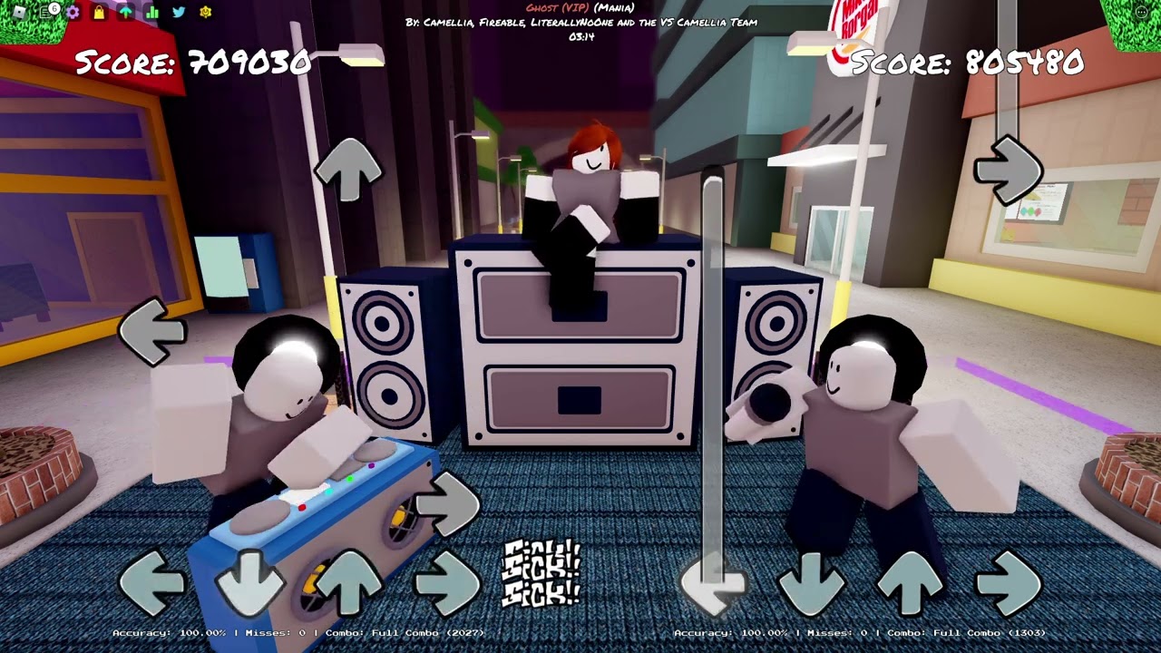 Roblox Funky Friday - GHOST VIP (Mania) Botplay [Both PFC]