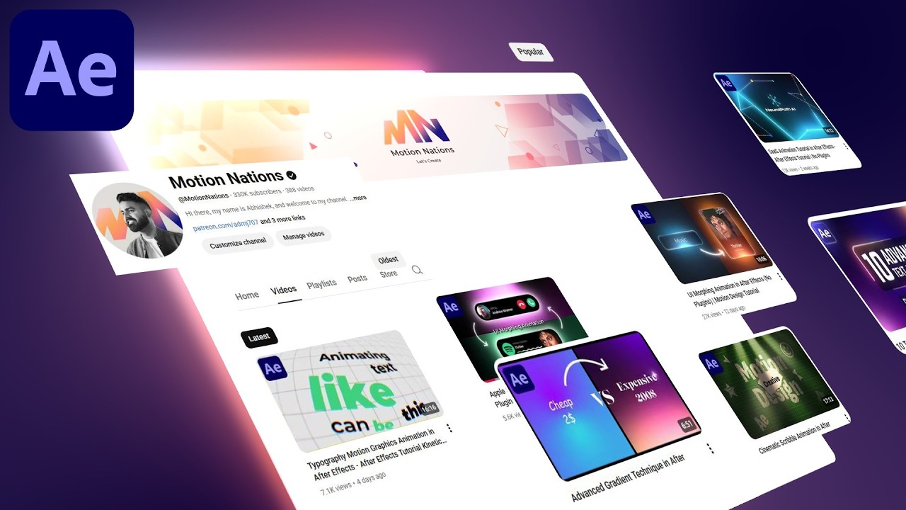 3D-анимация плавающего пользовательского интерфейса в After Effects &mdash; Учебное пособие по After Ef...