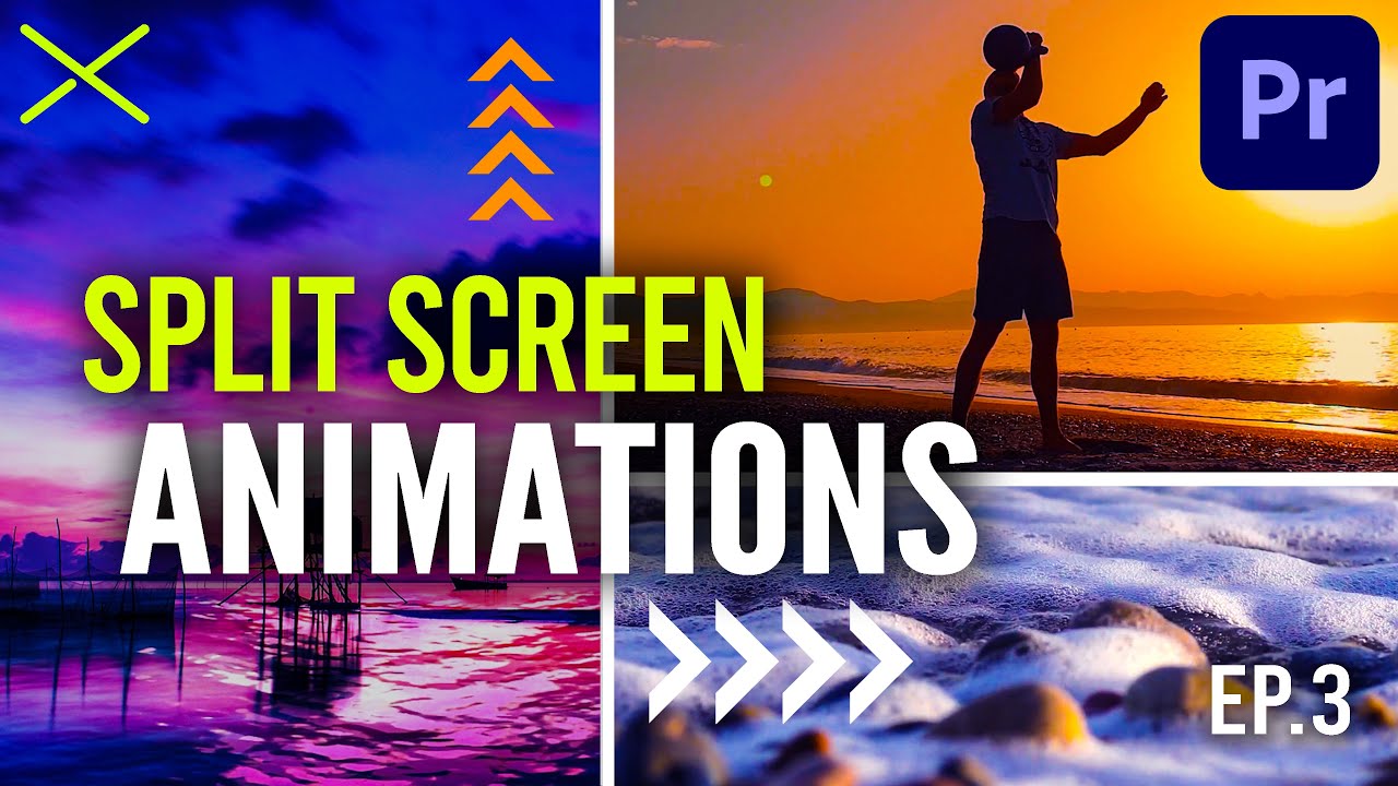 Amazing SPLIT SCREEN ANIMATIONS Premiere Pro CC 2021 (with borders) | The Tattoo Shop