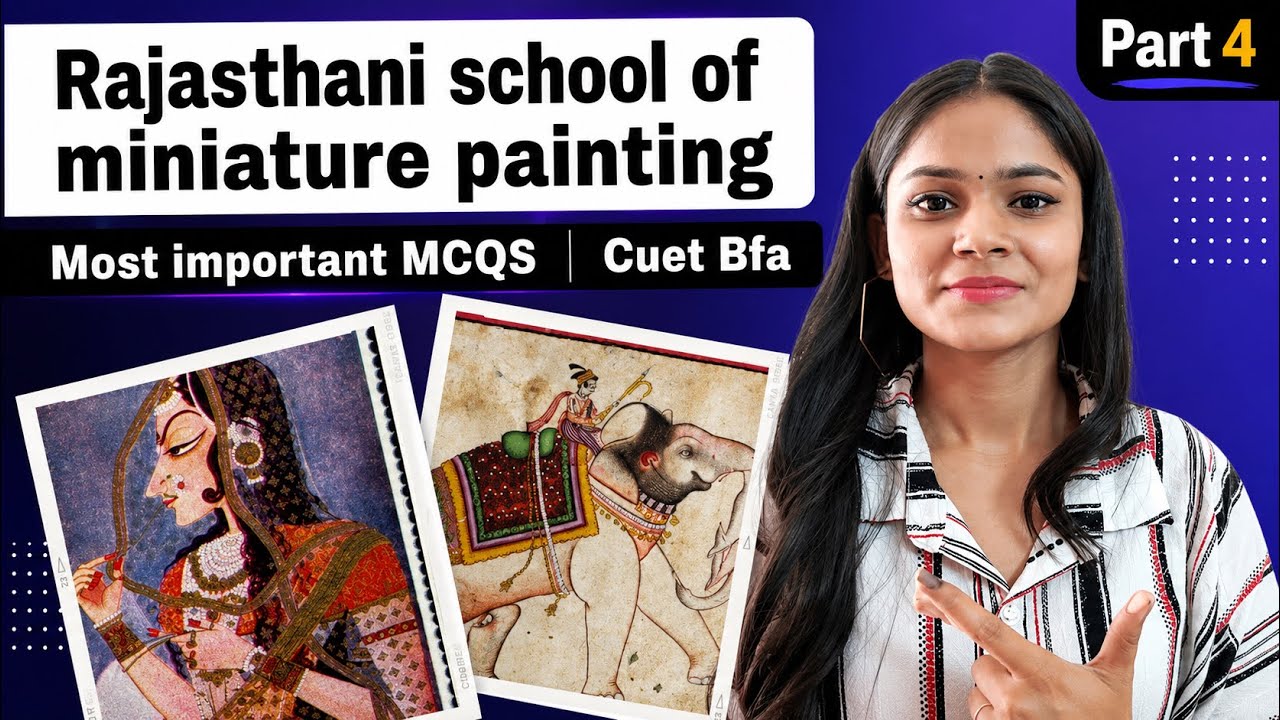Rajasthani school of miniature art most important MCQS for CUET BFA fine arts 2023 part4