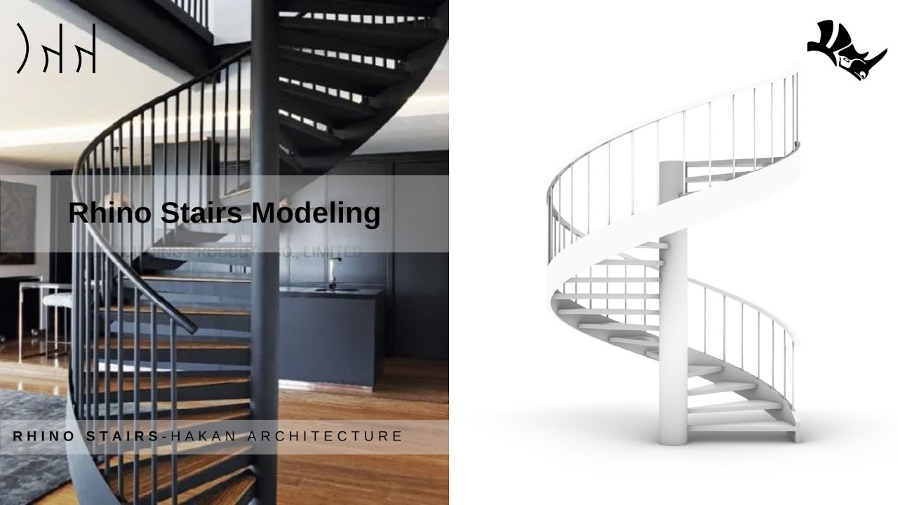 Rhino Spiral Stairs Modeling