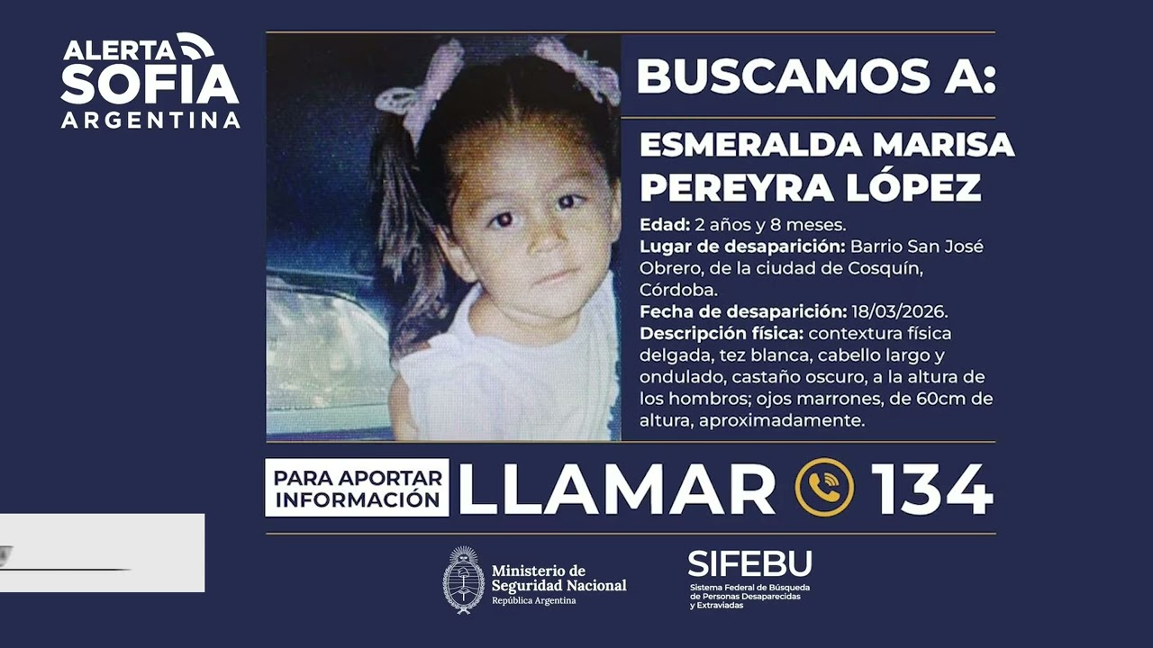 Desaparición de Esmeralda Pereyra López en Córdoba