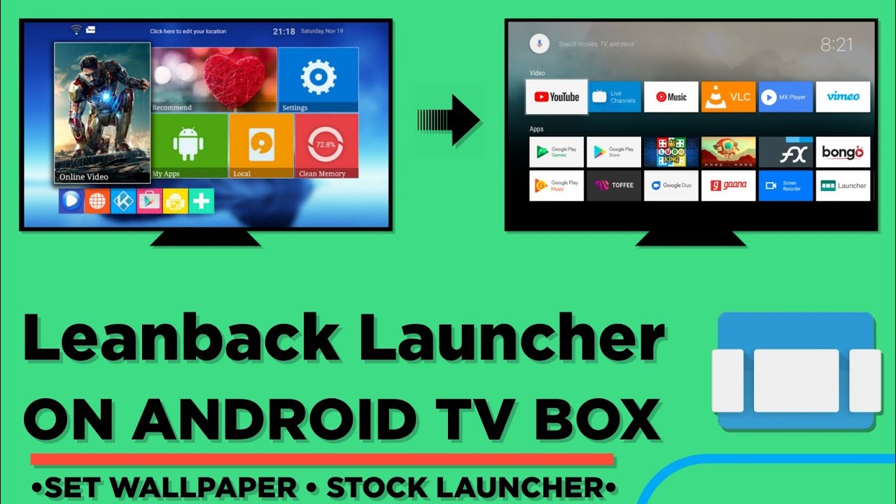 Install Leanback Launcher On Android TV Box | Android TV Stock Launcher | Mxq 4K Pro | X69