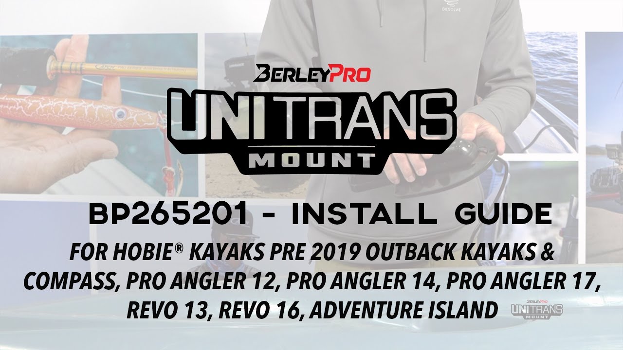 Installation  -  UNI TRANS Transducer Mounts For Suits: Hobie® kayaks....see description (BP265201)