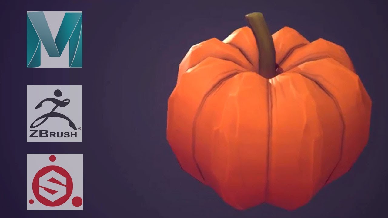 Autodesk Maya 2018 - Stylized Pumpkin Speed Modeling