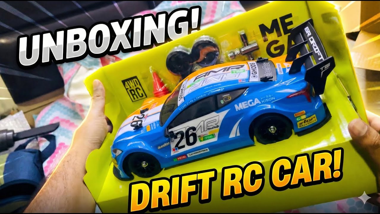 Zivvy BIG DRIFT RC CAR Unboxing! 🏎️ 150m Range + Neon Lights & Music | Best Gift for Kids!
