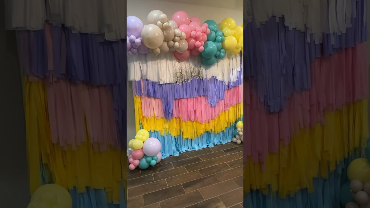Easy background with plastic table cover DIY 