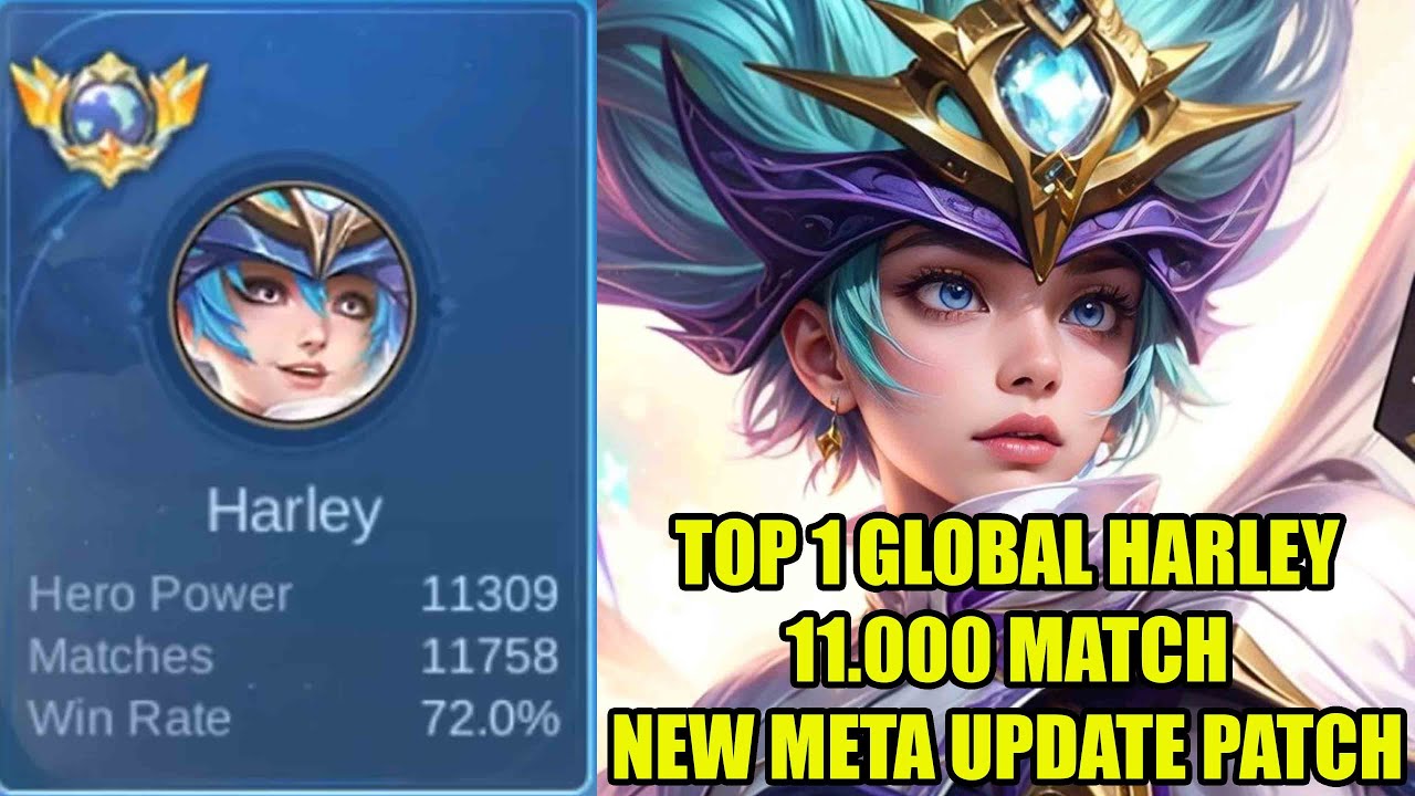 Raja harley top 1 global 11.000 match meta terbaru midlane auto winstreak solo rank
