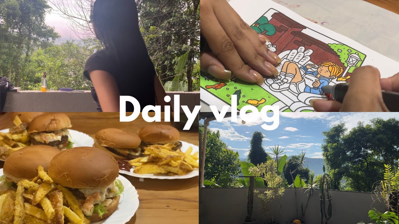 Daily vlog / lavando o cabelo / noite do hambúrguer 