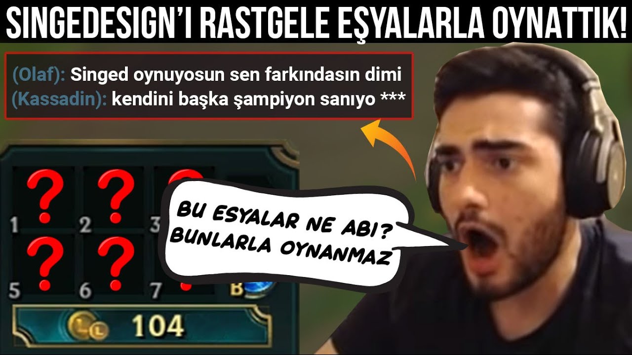 SINGEDESIGN ŞAŞIRDI! SINGEDESIGN ŞAFAĞA RANDOM EŞYALARLA SINGED DERECELİ OYNATTIK!