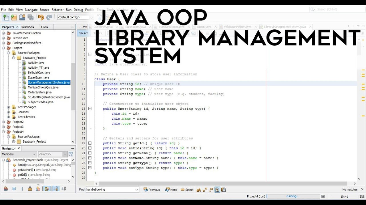 🖥️ Java Program.  Library Management System in Java | A complete project with source code! OOP