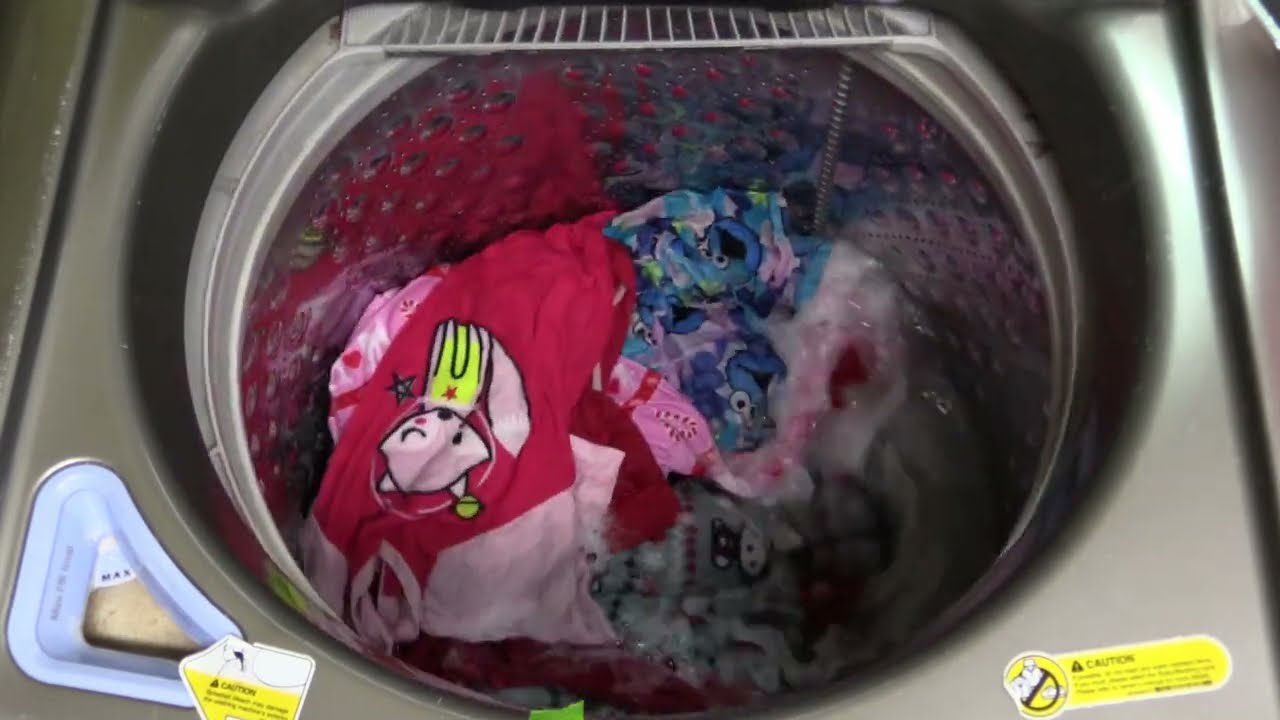 Washing character pajamas in the LG Mega Capacity washing machine