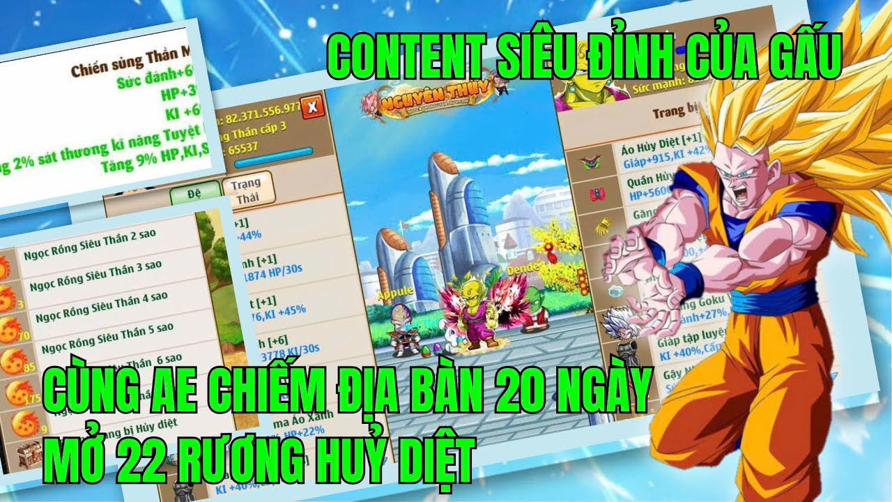 NGỌC RỒNG NGUY&Ecirc;N THUỶ - CONTENT MẠNH NHẤT LỊCH SỬ CẢ PT GẤU PHẢI SĂN BOSS TRONG 20 NG&Agrave;Y & TH&Agrave;NH QUẢ?