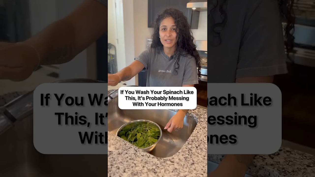 If You Wash Your Spinach Like This, It&rsquo;s Probably Messing With Your Hormones 😬 #Shorts