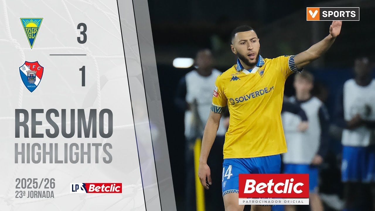 Resumo: Estoril 3-1 Gil Vicente (Liga 25/26 #23)