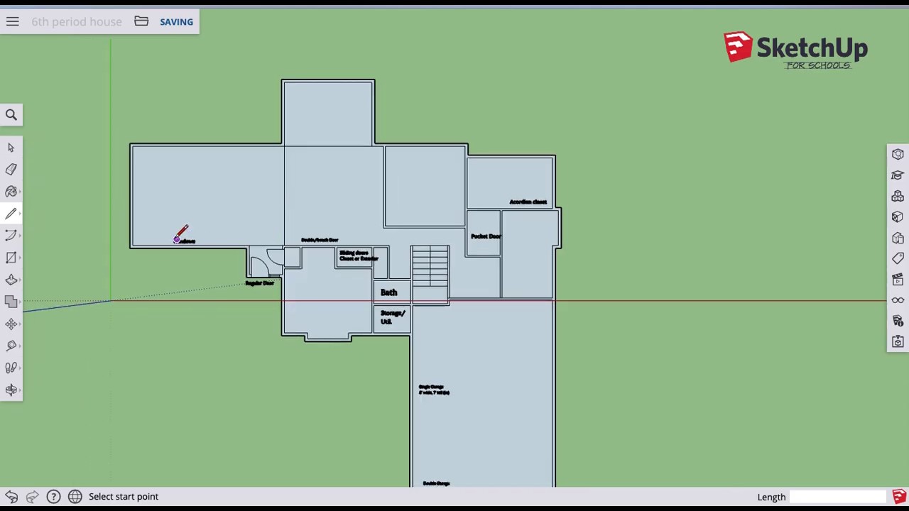 SketchUp 2D Floorplan - Basic Doors and Windows
