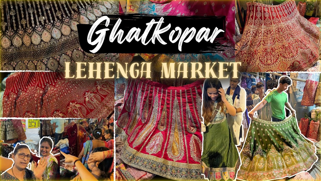 घाटकोपर मार्केट- Ghatkopar Lehenga Market | CHEAPEST DESIGNER LEHENGA | Street Market in Mumbai