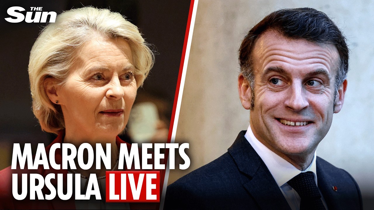 Live: French President Emmanuel Macron welcomes EU Commission President Ursula Von der Leyen