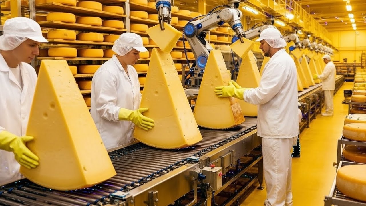 How Cheese Is Made in Mega Factories | Step-by-Step Process