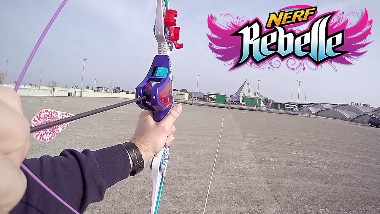 Arco  giocattolo NERF REBELLE Agent Bow con frecce oltre 27 metri!