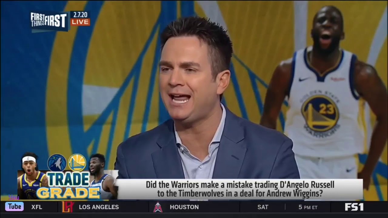 Nick Wright reacts to Warriors traded away D'Angelo Russell for Andrew Wiggins