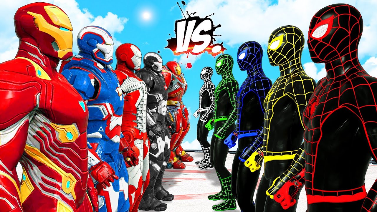TEAM IRON MAN VS TEAM ULTIMATE SPIDERMAN
