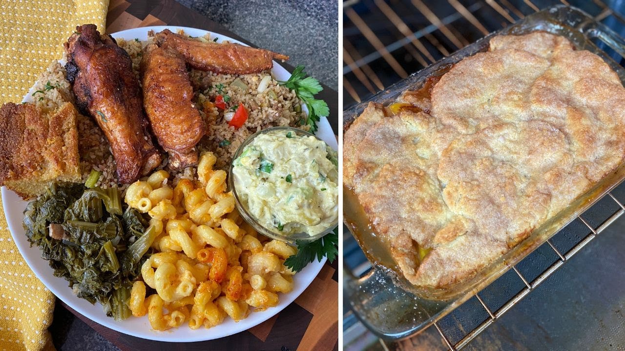 $50 SOUL FOOD Thanksgiving FEAST 🔥!! Fried Turkey, Dirty Rice, Peach Cobbler, Sweet Potato Cornbread