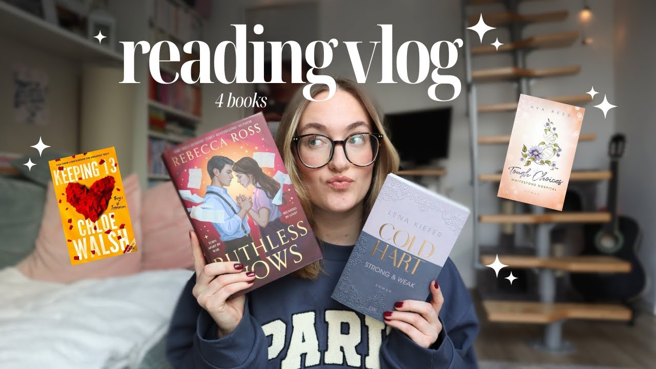 reading vlog 🎀 divine rivals & new adult books