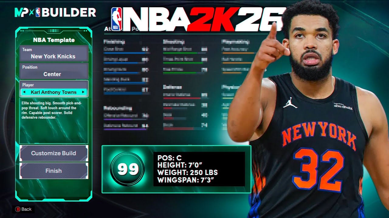 ЛУЧШИЙ ВАРИАНТ СБОРКИ ДЛЯ КАРЛА-ЭНТОНИ ТАУНСА | NBA 2K26 ДЛЯ НОВОГО ПОКОЛЕНИЯ