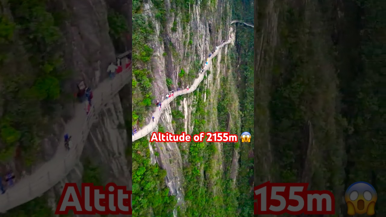 Walking the World's Scariest Cliffside Path (2155m)! 😱 It&rsquo;ll  Give You Chills! #shorts